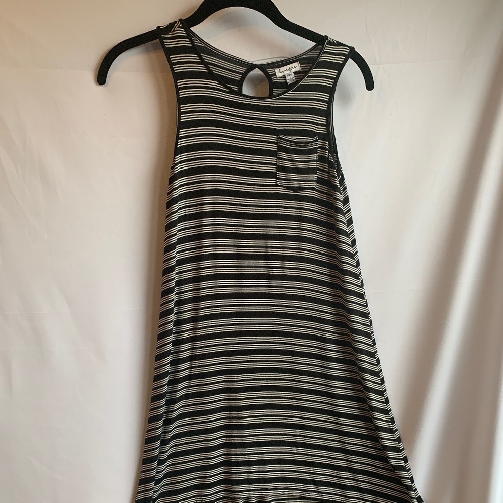 Black & White Stripe Midi tank Dress
